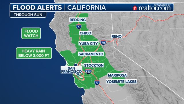 California Faces Days of Rain as 'Pineapple Express' and Two Atmospheric Rivers Move In