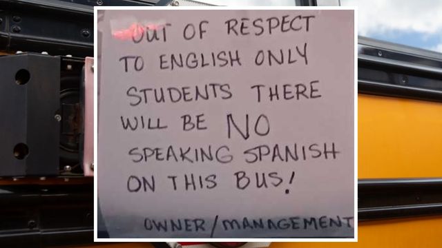 Pennsylvania School Bus Sparks Backlash Over Racist Sign Banning Spanish 